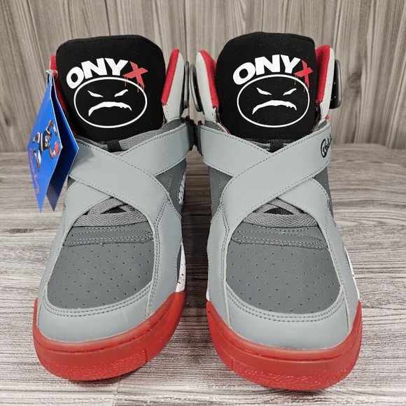 PATRICK EWING Rogue x ONYX Grey 3M Black Red Basketball Shoes Men's Size 9 NEW - Picture 5 of 16